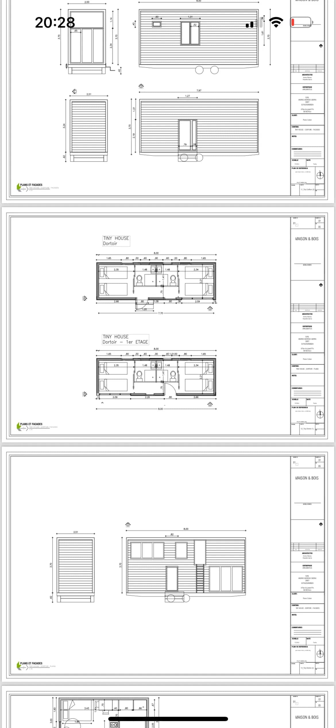Plan du dortoir de 16 couchages