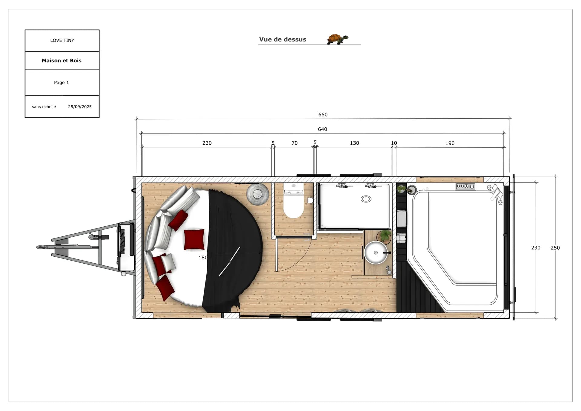 Plan des aménagements de la Lovewood